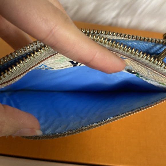 Louis Vuitton White Multicolor Pochette Cles Key Pouch - Picture 6 of 9